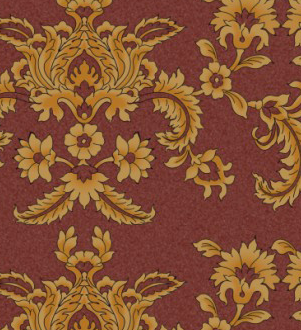 Red & Gold Damask